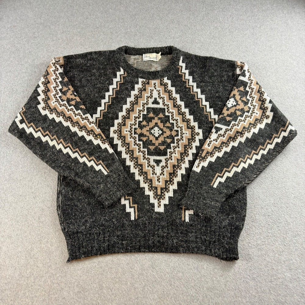 Vintage Elliott Marshall Mens L Fits M Southwestern Geometric Knit Sweater USA
